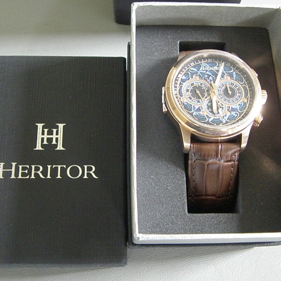 New Classy Heritor watch Geniune Leaher strap - Picture 2 of 3